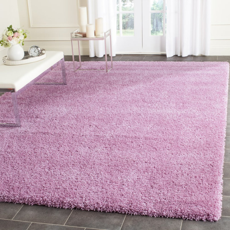 Tapis rose à poils longs Vandoren, Rectangle 4 pi x 6 pi