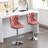 2Pcs Swivel Velvet Barstools Adjusatble Seat Height From 25-33 Inch, Modern Upholstered Chrome Base Bar Stools-1222219682-1222219694