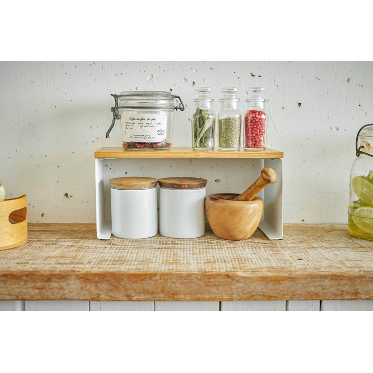 Yamazaki USA Tosca Yamazaki Home Under Shelf Spice Rack, Kitchen Storage, Cabinet  Organizer, Plastic + Wood & Reviews