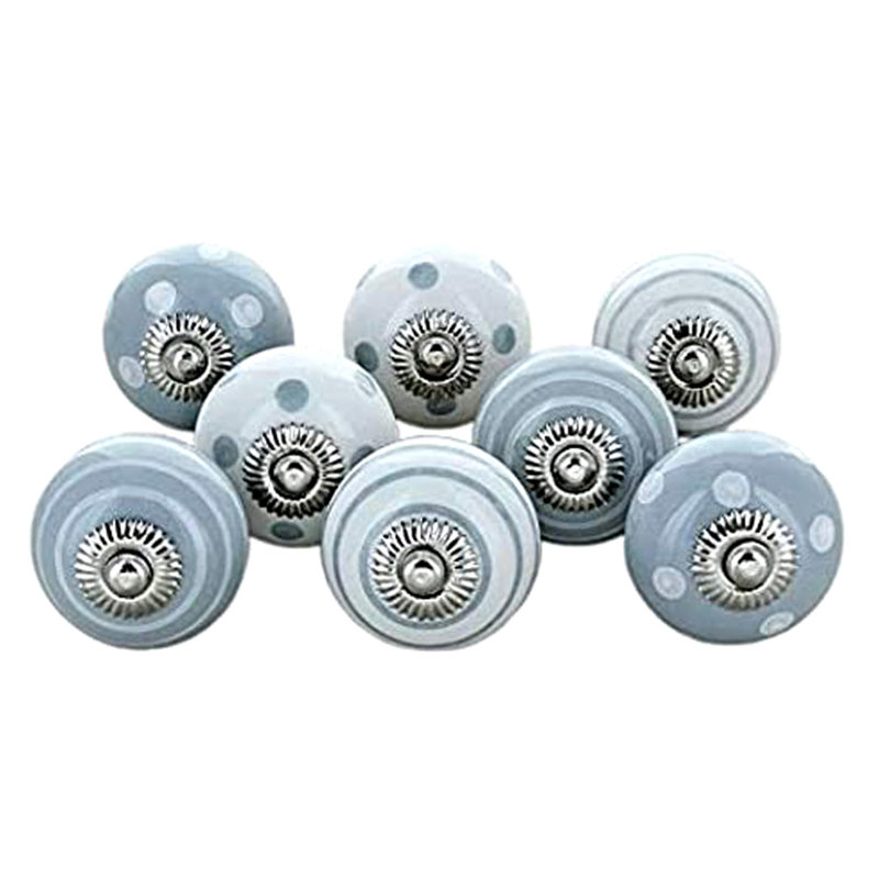 Paquet de boutons surdimensionnés de champignon de 1,7 po, Gris / blanc