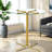 Dining Tables (table Only, No Chairs, Complete With Top And Legs) Modern Glass Gold Small Kitchen