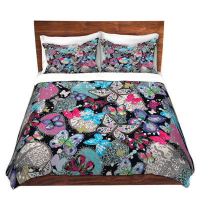 Ensemble de housse de couette papillons