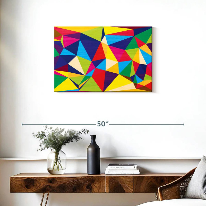 Avery V abstrait géométrique sans soudure, H 20 po x l 30 po