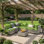 Ensemble de conversation modulaire d'extérieur 7 pièces avec osier en rotin PEHD, coussins et table basse, ensemble de conversation modulaire pour patio