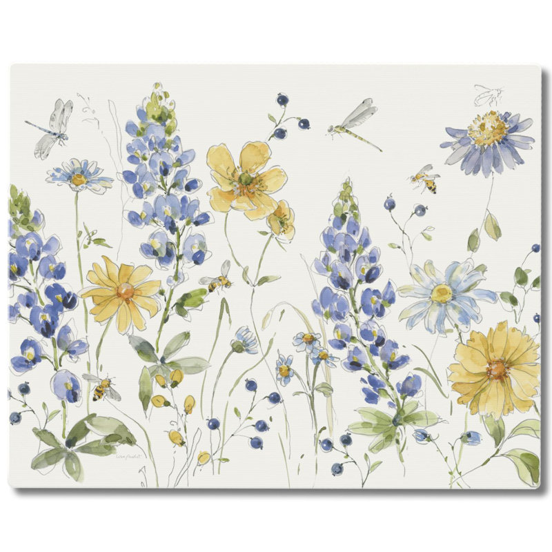 CounterArt Lovely Blues Tempered Glass Cutting Board