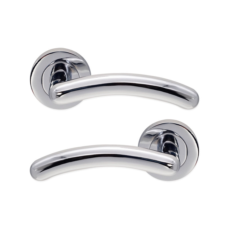 Taurus Lever Door Handle, Polished Chrome