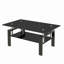 Table basse en verre trempé, table basse 2 couches
