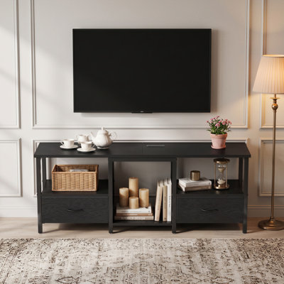 Lucia 59'' TV Stand with LED Lights & Charging Station