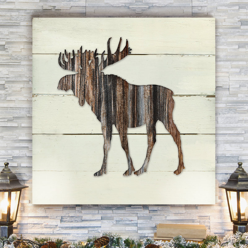 Orignal des bois - Impression, H 16 po x l 16 po x P 1 po, Toile tendue