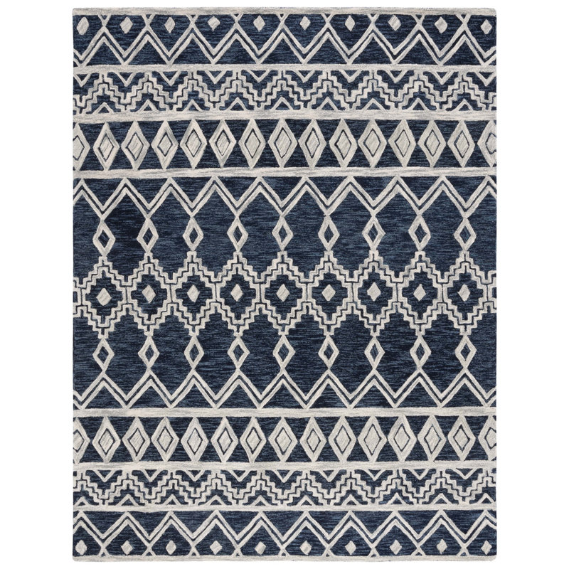 Abbigaile Hand Tufted Wool Southwestern Rug, Rectangle 5' x 8'