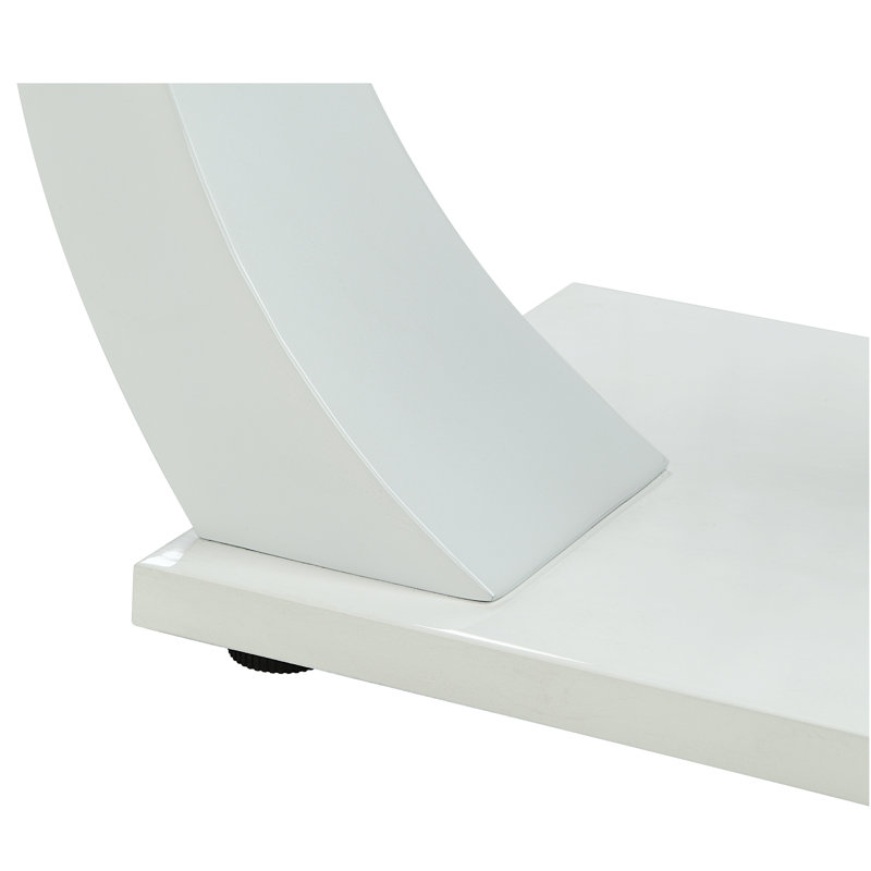 Glass Top Coffee Table, White