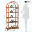5-Tier Arched Bookshelf with Compact Design and Metal Frame