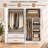 63" W Wardrobe Armoire with 2 Hanging Rods, 6 Shelves and 2 Drawers