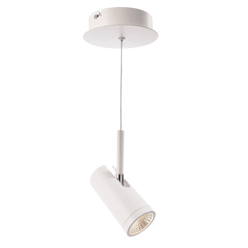 1 - Light White LED Cylinder Pendant