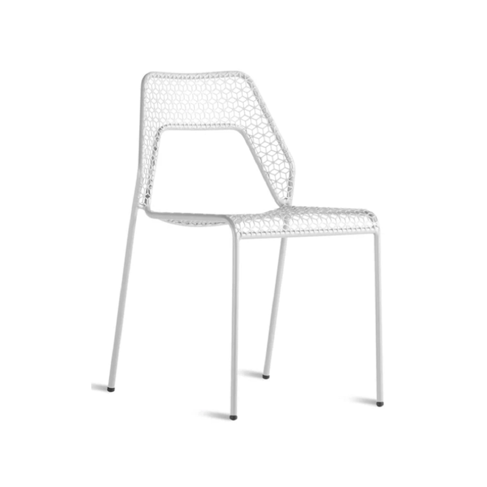 Hot Mesh Premium All-Weather Wicker Outdoor Stacking Dining Side Chair, Off White