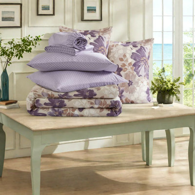 Ensemble de literie à motif floral de qualité supérieure, matériau taupe élégant, parfait pour un usage domestique