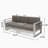 CAPE CORAL 2 SEATER SOFA W/ METAL TRAY-1308061296