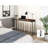 Rustic Brown Wood Finish Multipurpose Over The Bed Desk With Adjustable Height, Metal Legs With Casters, Overbed Table 1Pc, Laptop Table For Bed, Breakfast Table