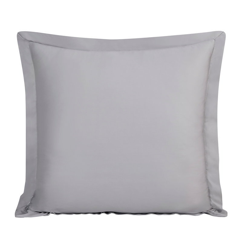 Eucalyptus Silky Soft Modern Contemporary 27x27 inch Euro Sham, Gray