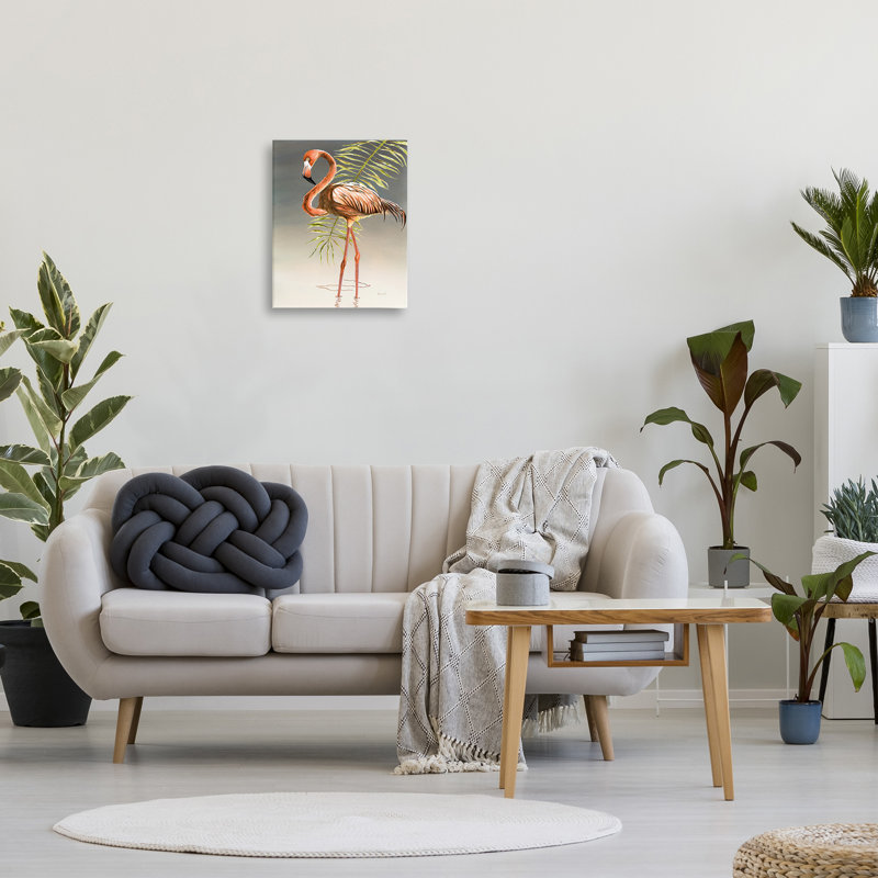 «Flamingo with Water Ripple», art mural par Christine Reichow, H 20 po x l 16 po