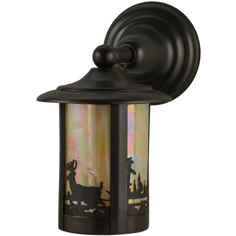 Rustic Lodge Solid Brass Armed Sconce