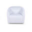 Fauteuil d'appoint pivotant blanc moderne