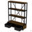 3-Shelf Metal Bookcase With Drawers, Open Bookcase, Vintage Industrial Style Bookcase With LED-917192246