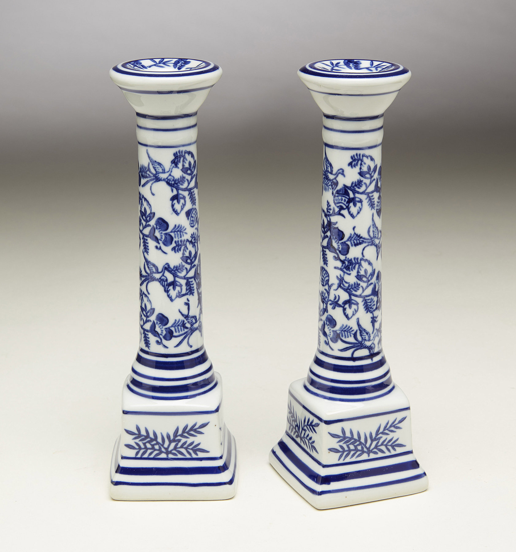 Charlton Home® 7" Floral Small Porcelain Candlestick & Reviews | Wayfair