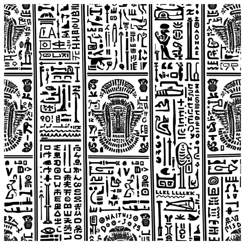 Hieroglyphics Pattern Comforter, Twin