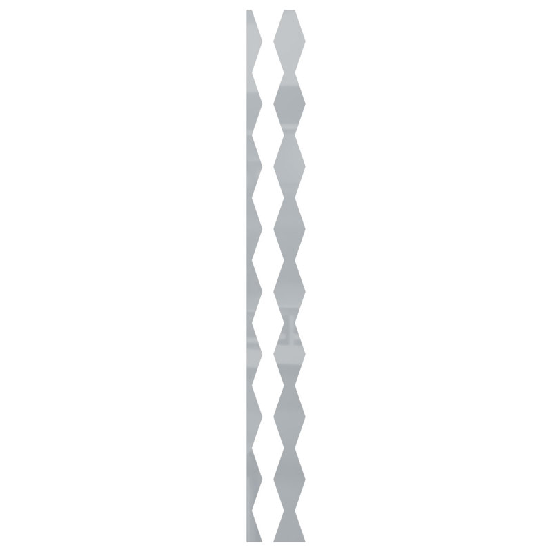 Ensemble de panneaux muraux décoratifs réglables en acrylique Cimarron (paquet de 24), H 47 po x l 2,75 po, Gris