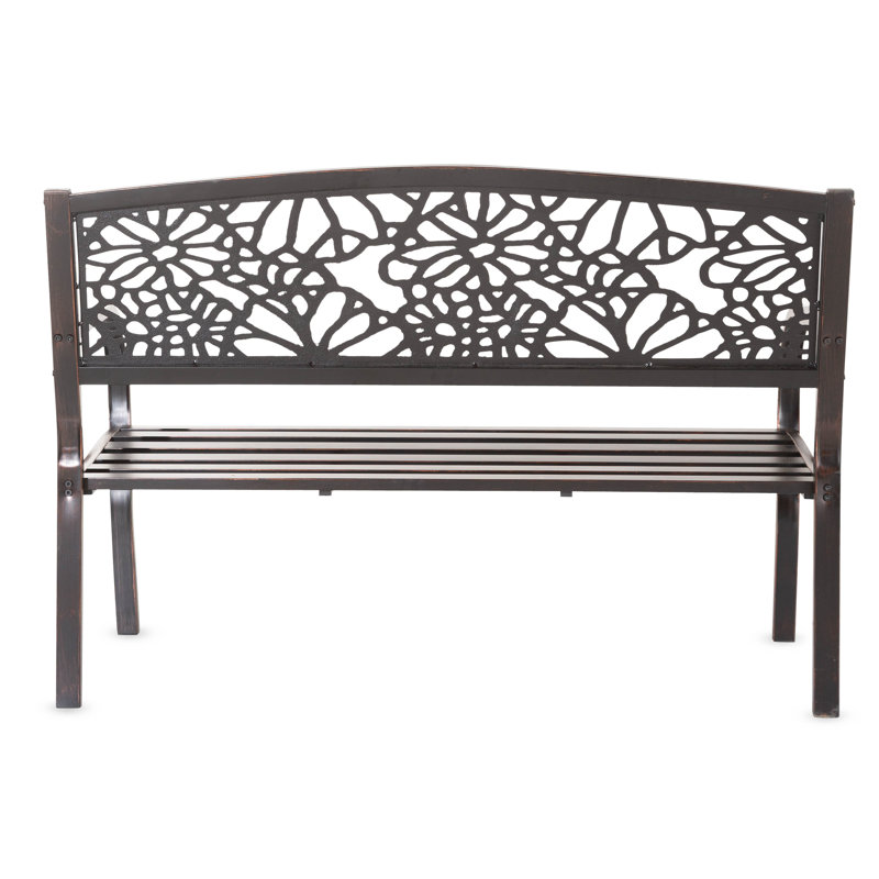 Banc de jardin en métal Tiffany