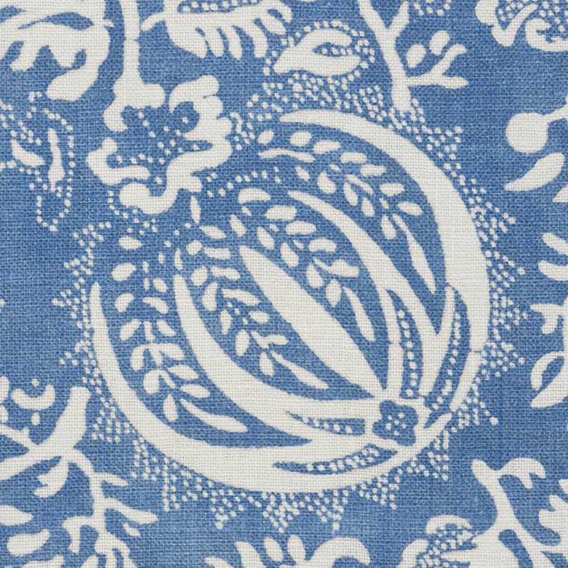 Tissu imprimé grenade, Indigo