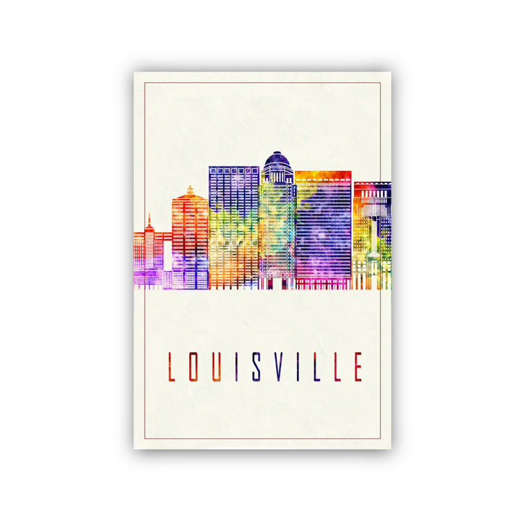 Louisville Modern Illustration US Cities Poster On Canvas Painting