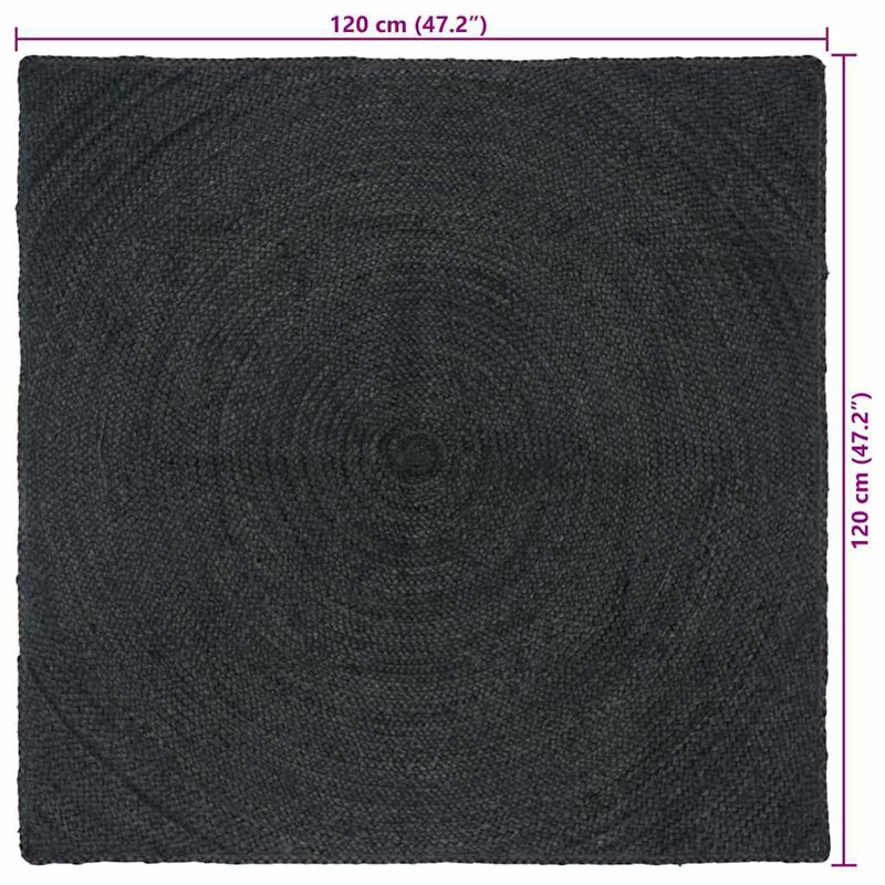 Solid Colour Standard Area Rug, Square 120 cm