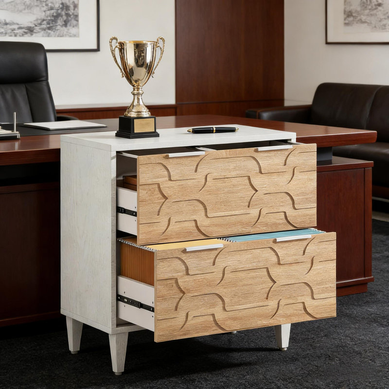 Armoire de rangement en bois, classeur avec tiroir