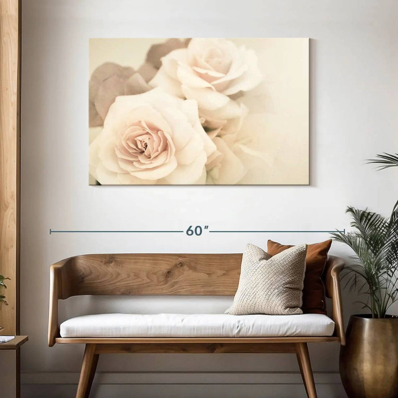 Harnek, roses rétro douces, H 30 po x l 45 po