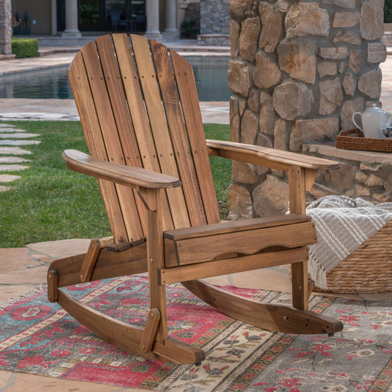 Chaise à bascule Malibu Adirondack, Naturel