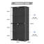 Display Cabinet With Glass Doors, Lighted Display Case With 3 Color Lights, 4-tier Bookcase With Human Body Sensor-341598078