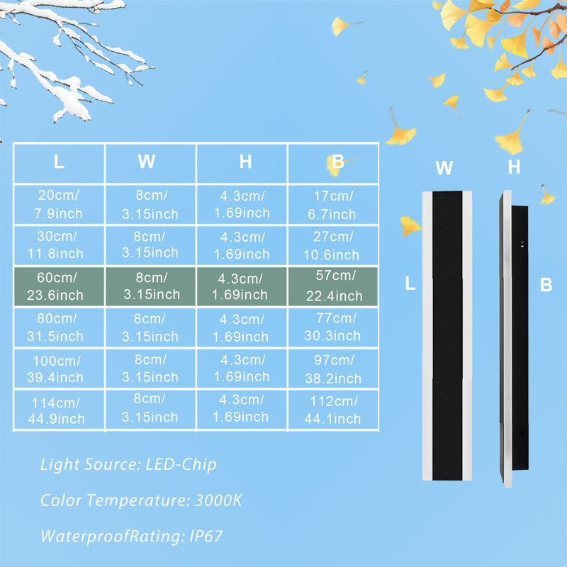 Outdoor Wall Light Modern LED Wall Sconce Waterproof Porch Lights Outdoor for Patio Garden Balcony
