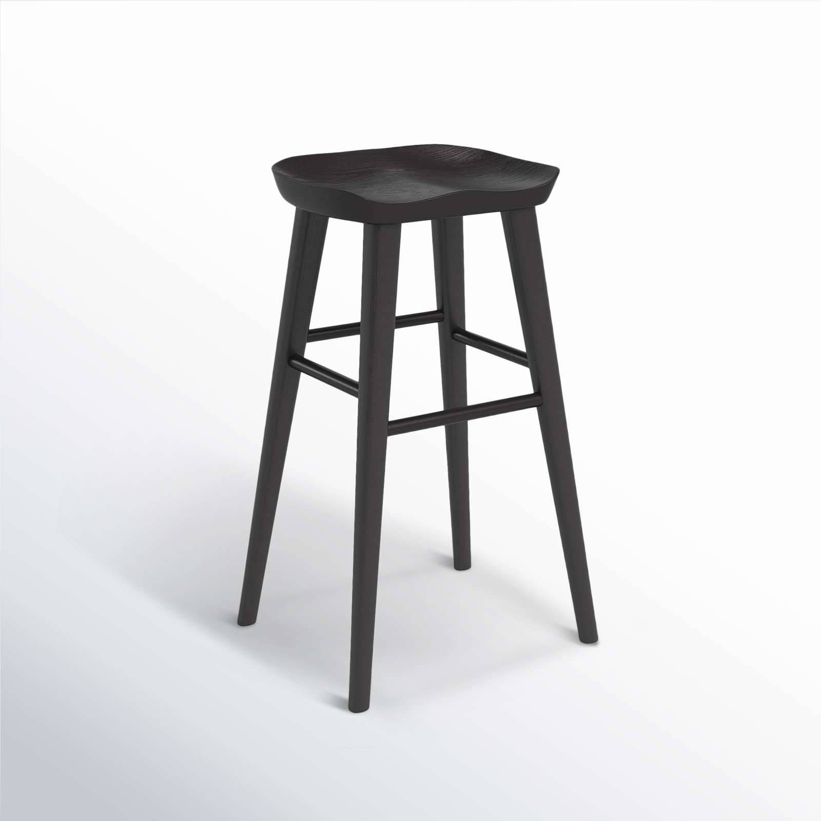 Anzie Bar & Counter Stool, Bar Stool (29.3" Seat Height), Black