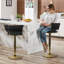 Swivel Upholstered Adjustable Height Bar Stool-393907101-428650024