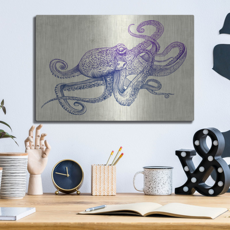 Octo-Flow', Metal Wall Art, 12" H x 16" W