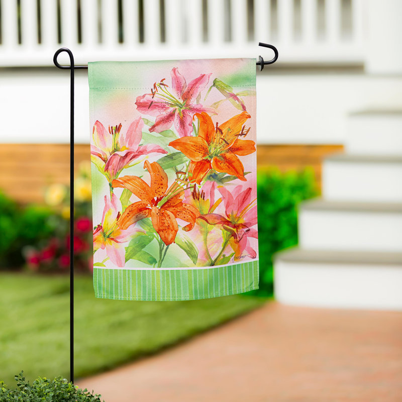 Drapeau de jardin en suède lys