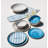 Sardinia Melamine Stripe Serving Platter - Blue - 17"