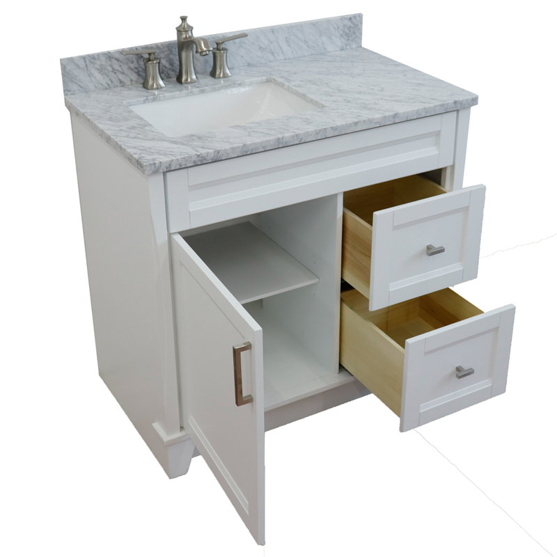 Ensemble de meuble-lavabo simple 37 po Phina, Blanc
