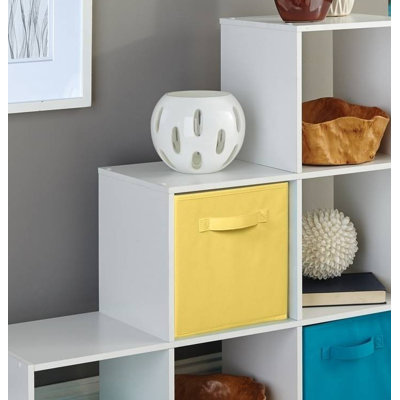 Cubeicals Fabric Basket 28cm Collapsible Storage Cube Drawer with Pull Handle