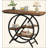 Industrial 4-Tier Entryway Console Table With Geometric Circle Metal Frame & Storage Shelves - Accent Sofa Table For Living Room & Hallway
