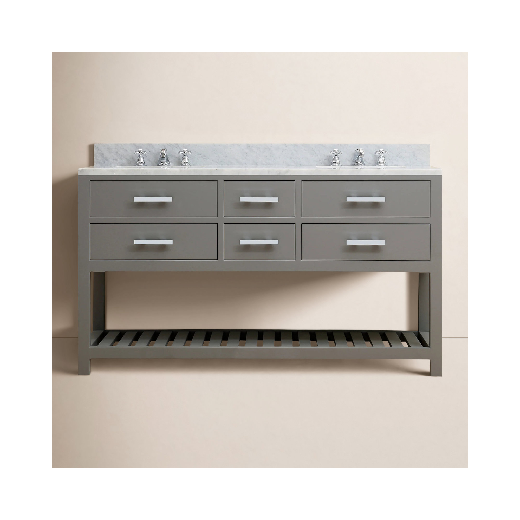 Cronin 60'' Double Bathroom Vanity, Cashmere Gray