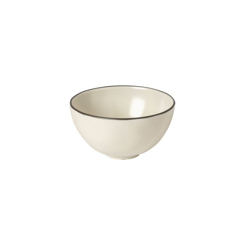 Stacked Organic Handmade Stoneware Cereal Bowl, Salt