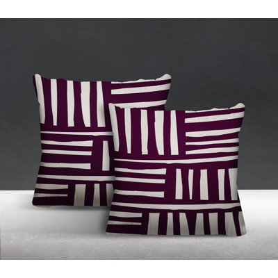 Indoor / Outdoor Abstract Square Throw Pillow